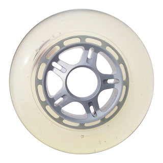 Plastic Hub Scooter Wheel Silver/Clear 5 Spoke Hub 100mm
