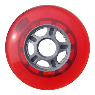Plastic Hub Scooter Wheel Silver/Red 5 Spoke Hub 100mm