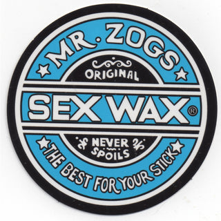 Mr. Zoggs SEX WAX STICKER 3" CIRCULAR BLUE