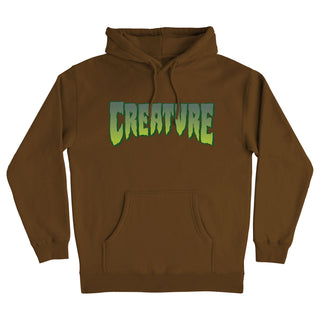 Creature Skateboards Hoody Logo Pullover Brown w/Green