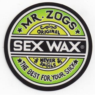 Mr. Zoggs SEX WAX STICKER 3" CIRCULAR FADE GREEN