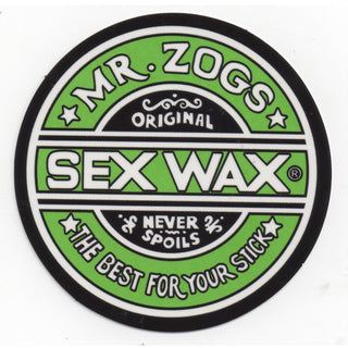Mr. Zoggs SEX WAX STICKER 3" CIRCULAR GREEN