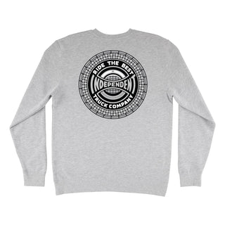Independent Trucks Hoody Tile Span Embroidered Crew Grey Heather