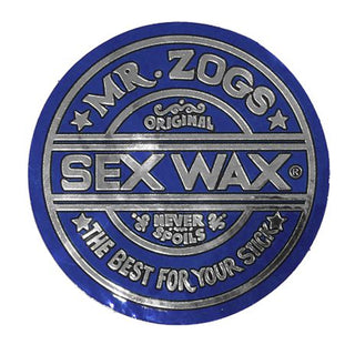 Mr. Zoggs SEX WAX STICKER 7" CIRCULAR METALLIC BLUE