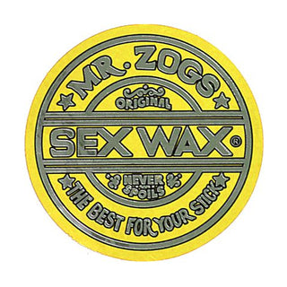 Mr. Zoggs SEX WAX STICKER 3" CIRCULAR METALLIC YELLOW