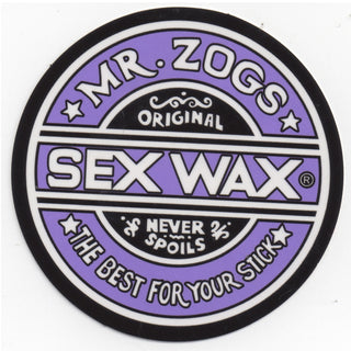 Mr. Zoggs SEX WAX STICKER 3" CIRCULAR PURPLE