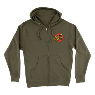Santa Cruz Skateboards Hoody Classic Dot Zip Army