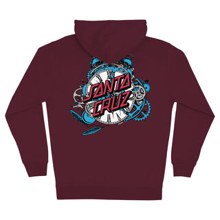 Santa Cruz Skateboards Hoody Grabke Exploding Dot Zip Maroon