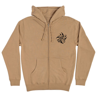 Santa Cruz Skateboards Hoody Scourge Hand Zip Sandstone