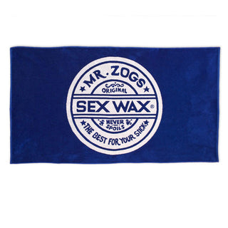 Mr Zogs Sex Wax Jacquard Knit Prewashed Beach Towel 38" x 70" - Blue