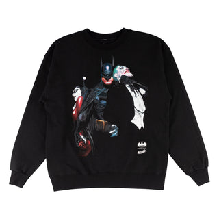 Welcome x Batman Skateboard Sweatshirt Harley & Joker Crew Black