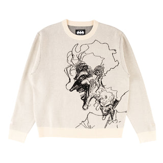 Welcome x Batman Skateboard Sweatshirt Joker Knit Sweater Bone