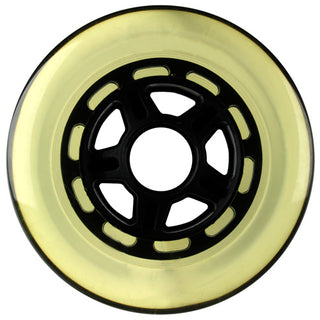 Plastic Hub Scooter Wheel Black/Clear 5 Spoke Hub 100mm