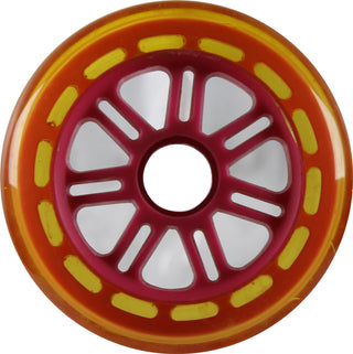 Plastic Hub Scooter Wheel Pink/Yellowed 7 Spoke Hub 100mm
