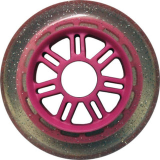 Plastic Hub Scooter Wheel Pink/Glitter 7 Spoke Hub 100mm