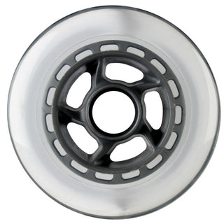 Plastic Hub Scooter Wheel Silver/Clear 6 Spoke Hub 100mm