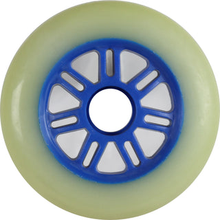 Plastic Hub Scooter Wheel White/Blue 7 Spoke Hub 100mm