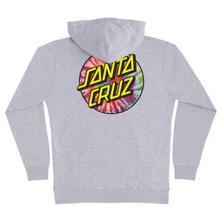Santa Cruz Skateboards Hoody Tie Dye Dot Chest Pullover Grey Heather