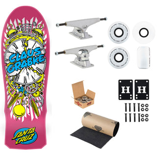 Santa Cruz Premium Complete Skateboard Grabke Exploding Clock Reissue 10.04" Ft. Krux/Ricta/Independent