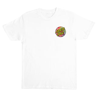 Santa Cruz Skateboards Shirt Tie Dye Dot Chest White