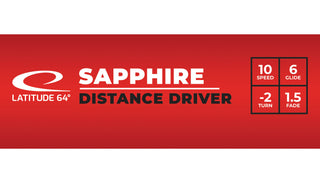 Latitude 64 Disc Golf Opto Sapphire Distance Driver 10/6/-2/1.5 Orange/Red 162 grams