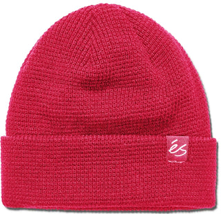 eS Beanie Script Waffle Knit Red