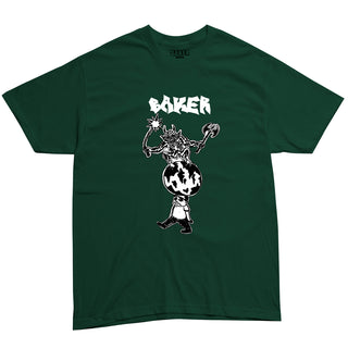 Baker Skateboards Shirt World Crusher Tee Forest Green