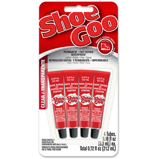 Shoe Goo Original 0.18oz - 4 Pack Mini Tubes - Clear - Rebuild, Protect, Repair