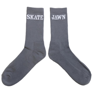 Skate Jawn Magazine Socks Logo Grey