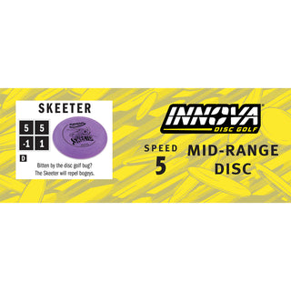 Innova Disc Golf DX Skeeter Midrange Disc 5/5/-1/1 Red/Silver 170 grams