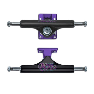 Slappy Skateboard Trucks ST1 Hollow Bam Margera Black/Purple 8.25"