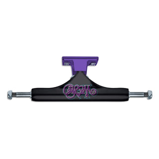 Slappy Skateboard Trucks ST1 Hollow Bam Margera Black/Purple 8.0"