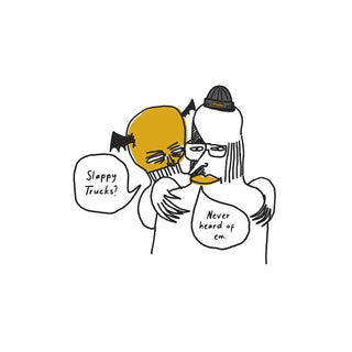 Slappy Skateboard Sticker Haters 4" x 3.5"