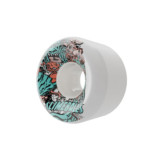 Slime Balls Skateboard Wheels 56mm Rob Roskopp Five Reissue Full Combo 97A White