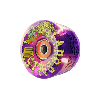 Slime Balls Skateboard Wheels 60mm Sam Hitz Light Ups 78A Purple with Bronson Bearings