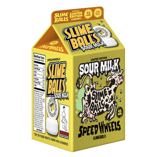 Slime Balls Skateboard Wheels 45mm Sour Milk Mini Chubbies 99A White