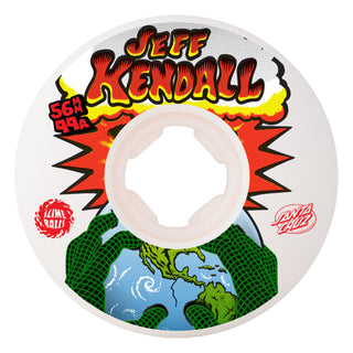 Slime Balls Skateboard Wheels 56mm Kendall End of the World Reissue Chubbies 99A White