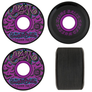 Slime Balls Skateboard Wheels 60mm Bam Margera Guest OG Slime 78A Black