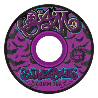 Slime Balls Skateboard Wheels 60mm Bam Margera Guest OG Slime 78A Black