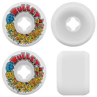 Slime Balls Skateboard Wheels 60mm Bullet Riot Vomits 97A White