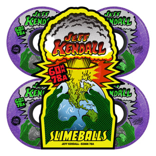 Slime Balls Skateboard Wheels 60mm Kendall End of the World Reissue OG Slime 78A Purple