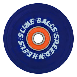 Slime Balls Skateboard Wheels 66mm Ice Light Ups OG Slime 78A Blue w/ Bronson Bearings