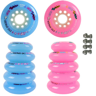 Labeda Smoke Evo Roller Hockey Wheels - 4-Pack with Evo Spacers - Choose Size and Color