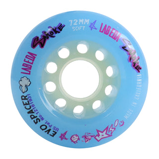 Labeda Smoke Evo Roller Hockey Wheel - Blue Soft 72mm - Single Wheel