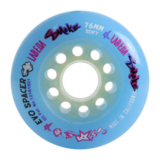 Labeda Smoke Evo Roller Hockey Wheel - Blue Soft 76mm - Single Wheel