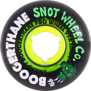 Snot Wheel Co. Skateboard Wheels 52mm Swampy Gator Clear Core 99A Green/Black
