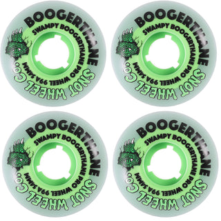 Snot Wheel Co. Skateboard Wheels 54mm Swampy Gator Boogerthane 99A Green/Glow