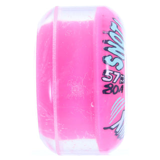 Snot Wheel Co. Skateboard Wheels 57mm X-Rays 80A Clear Pink