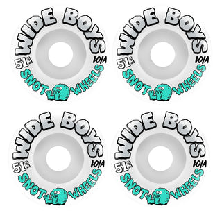 Snot Skateboard Wheels 51mm Wide Boys 101A White