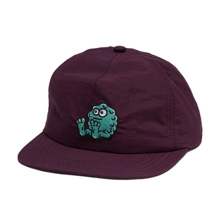 Snot Wheel Co. Hat Booger Logo Nylon Snapback Eggplant